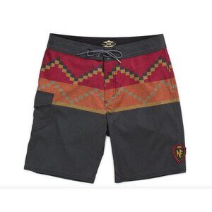 Vans - NF Rising Swell Boardshorts (Black) Men's Swimwear 38"